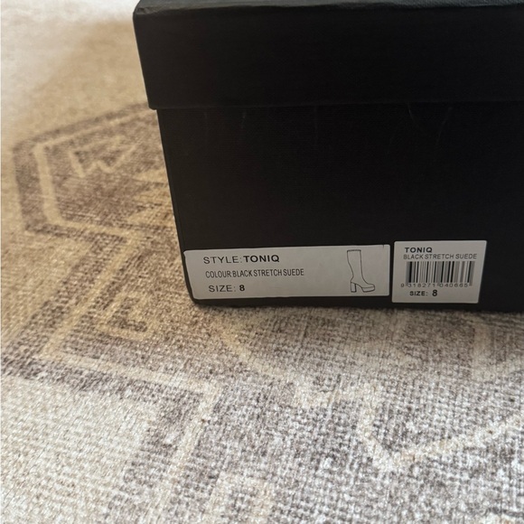 Tony Bianco Toniq Platform Boot
Black Stretch Suede Size 8 - Picture 6 of 7
